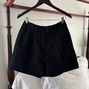 Banana Republic Black Linen High Waisted Shorts